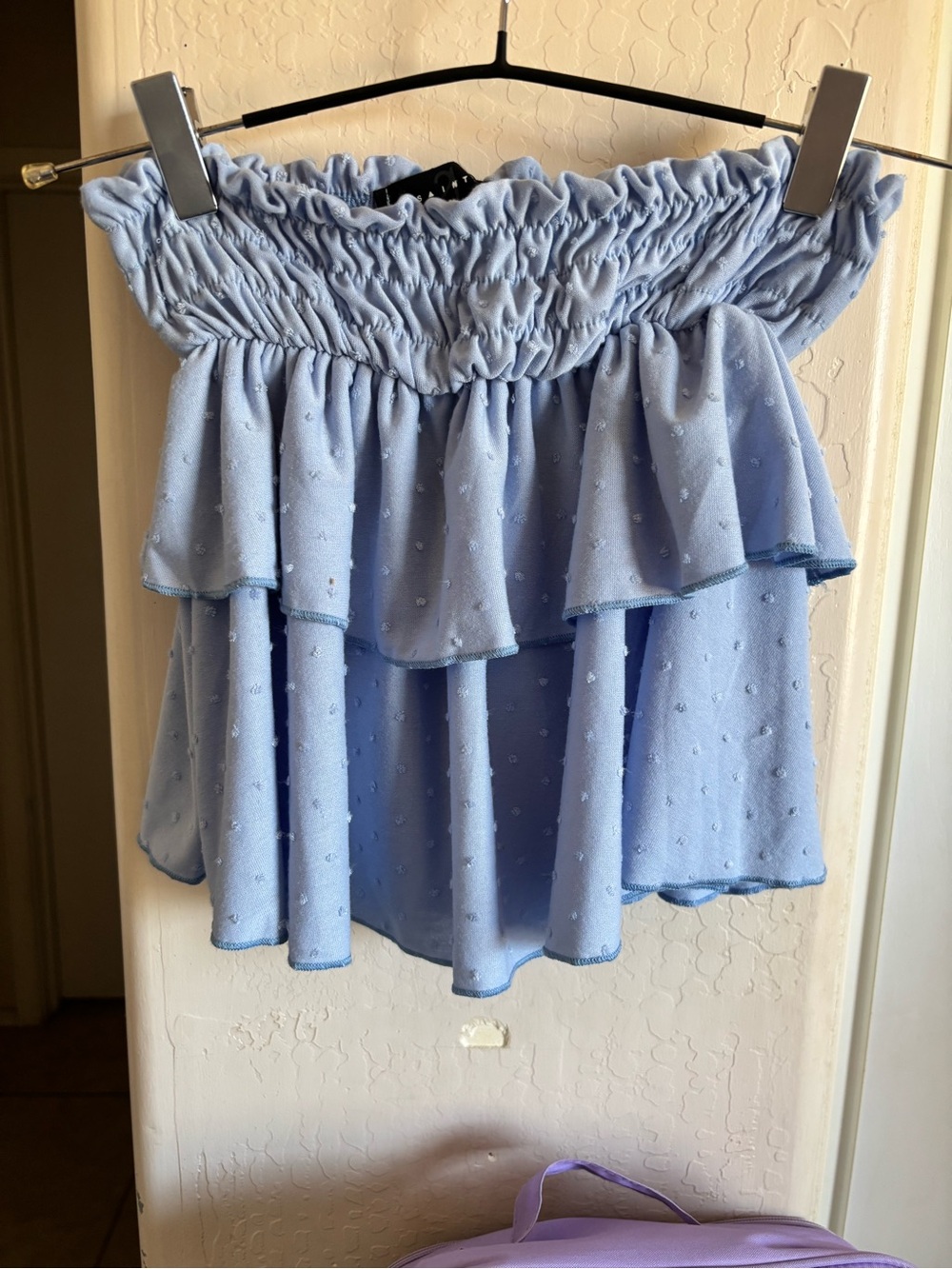 NWT 21 Saints Light Blue Smocked Ruffle skirt, Size M